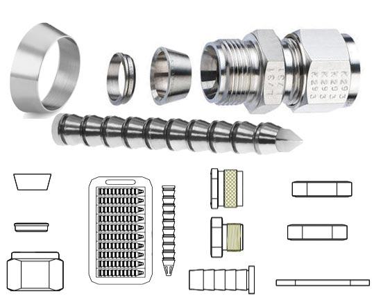 Incoloy 825 Din 2.4858 Tube Fitting Accessories 铬钴合金825 Din 2.4858管配件配件