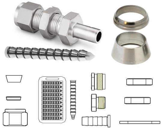 Stainless Steel UNS S31703 Tube Fitting Accessories 不锈钢UNS S31703管配件