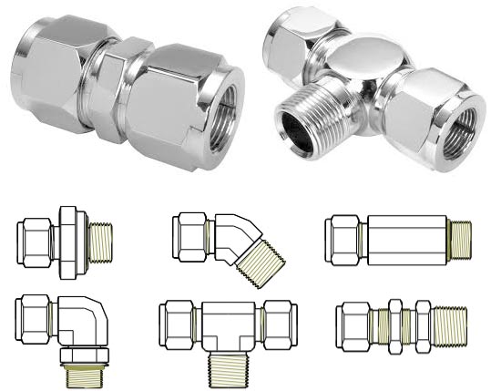 Stainless Steel 316ti Tube to Male Pipe Thread 不锈钢316ti管外螺纹