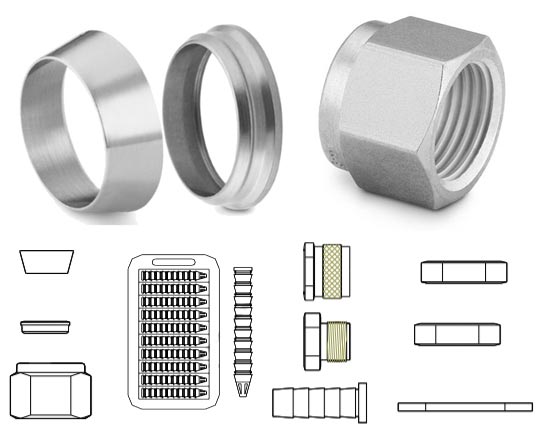 AISI 904L Tube Fitting Accessories AISI 904L管材配件